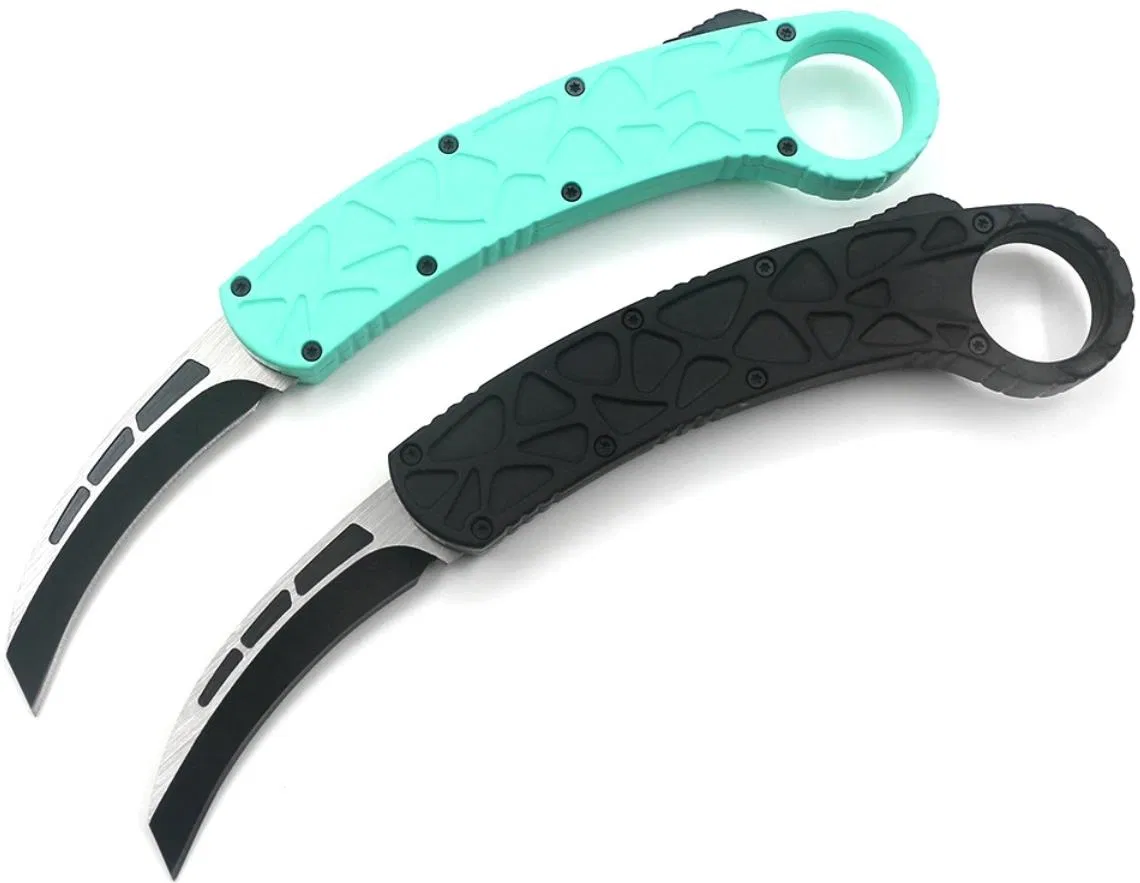 8.65 " Fixed Blade Self-Defense Karambit Slinding Auto-Otf Automatic Tactical Knife