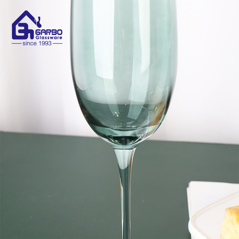 Spray Color Stem Wine Cup Juice Tumbler with Stemware Bar Glass Goblet Glassware