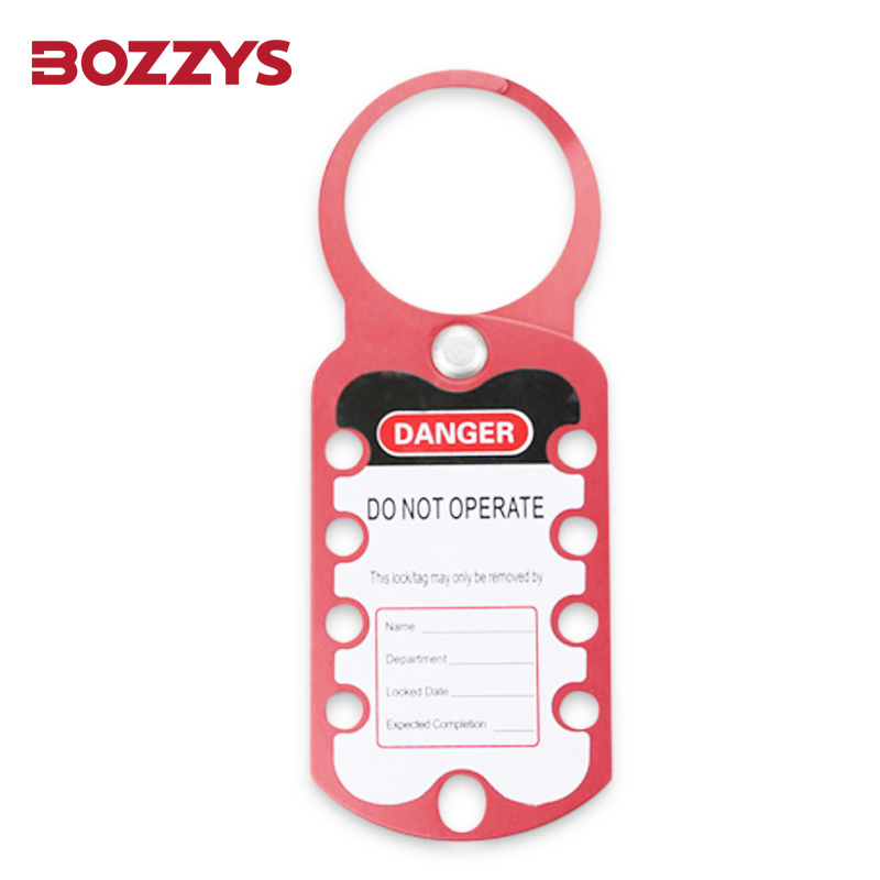 Bozzys 70mmx180mm Yellow Labeled Snap-on Lockout Hasp