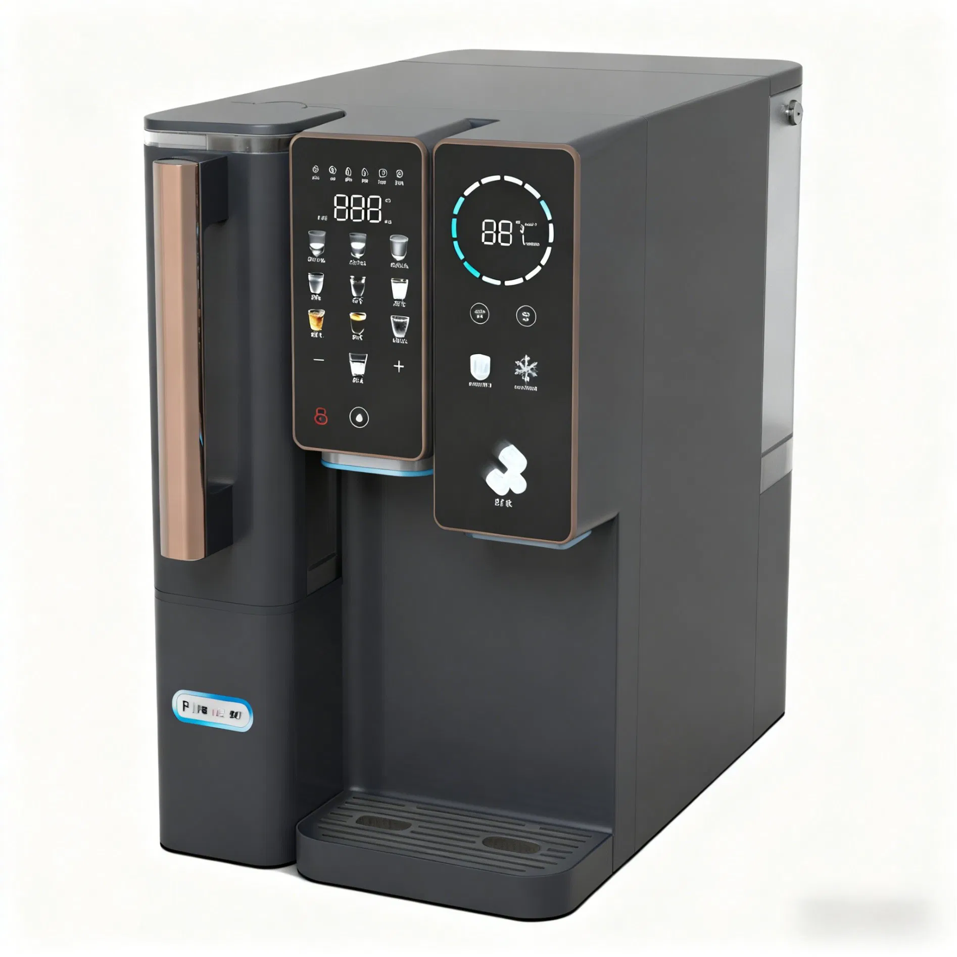 Portable Household Hot&Cold Water Dispenser and Ice Maker with RO System