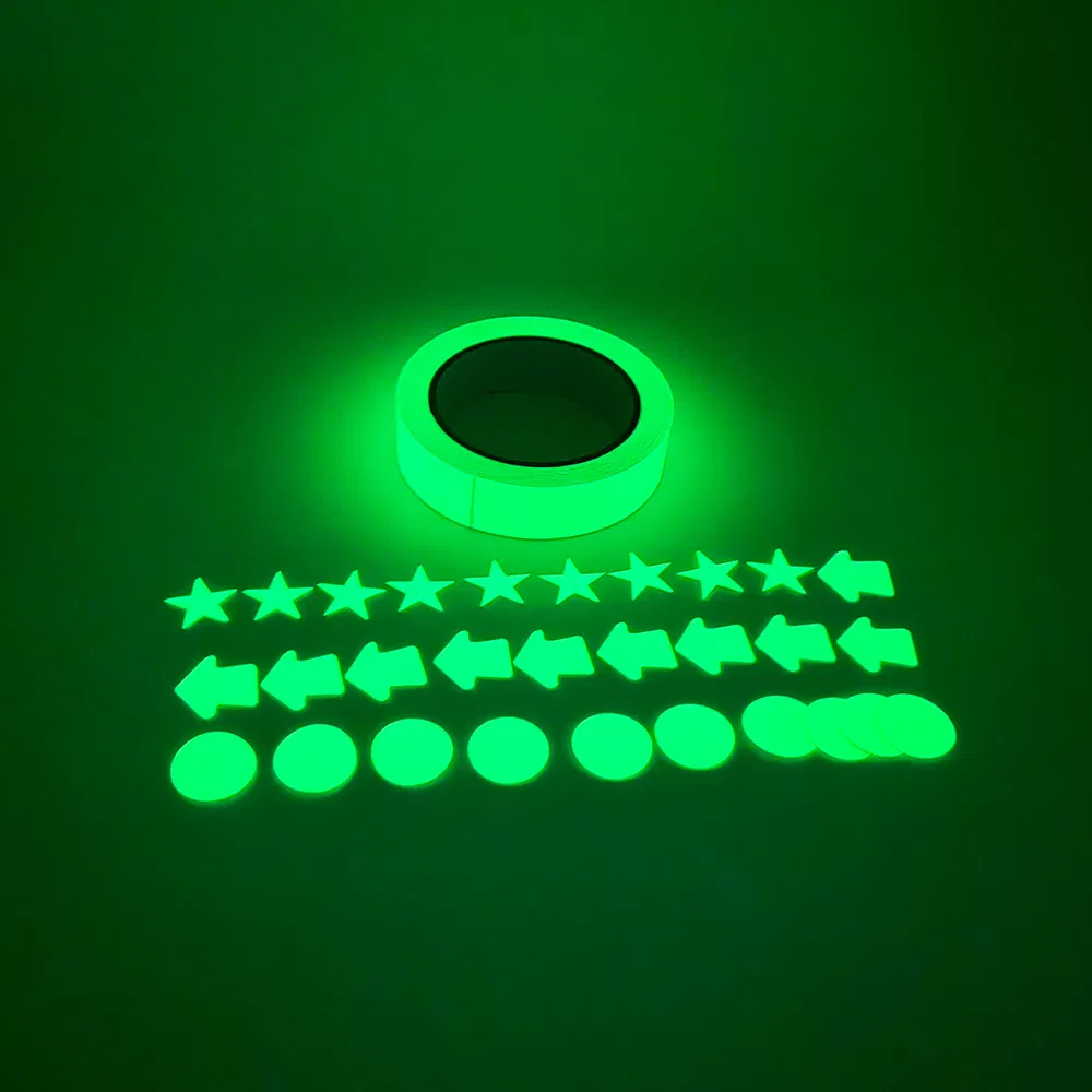 Dingfei Light Fluorescent Self Adhesive Vinyl Reflective Luminous Glow in The Dark Tape