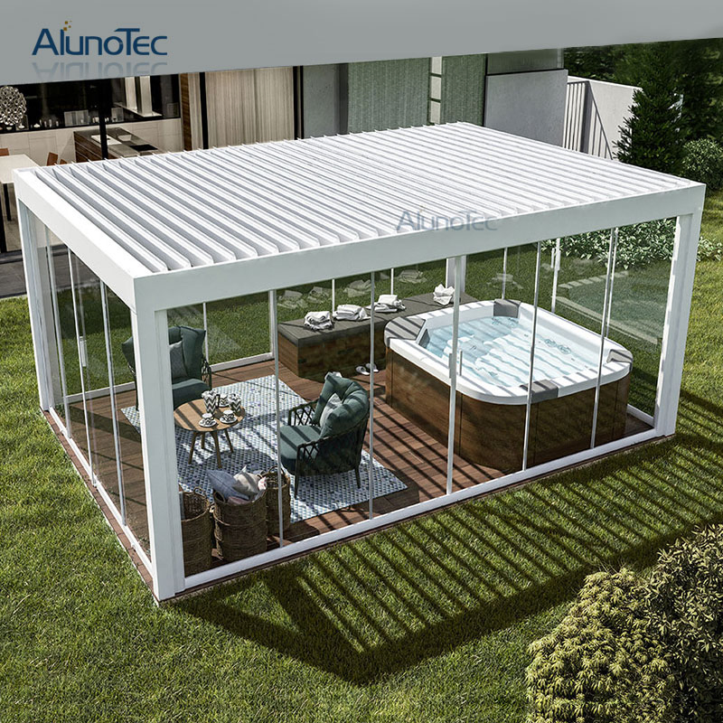 Wholesale Large Standard Automatic Pergola Roof System with LED Lights