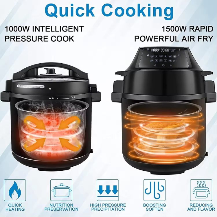 New Design 2-in-1 Pressure Cooker & Air Fryer Swap Pot Electric Cookers with WiFi Function