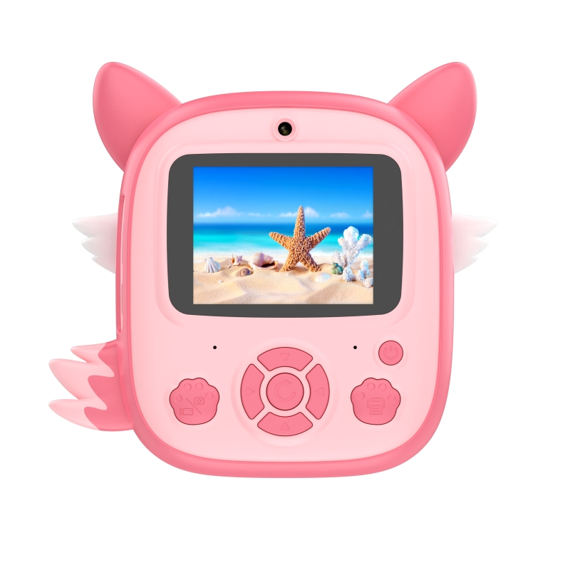 Детская камера с мгновенной печатью Pink Fox