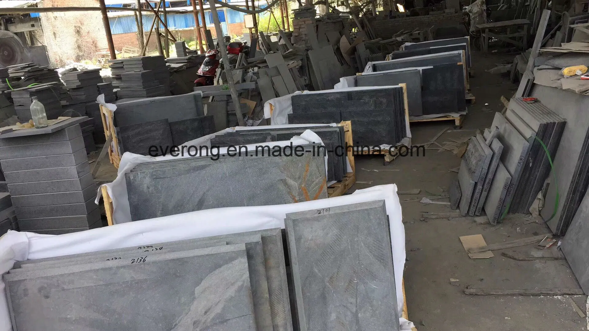 G684 Black Basalt Stone Stairs/Steps/Tread with Flamed&Polised Surface