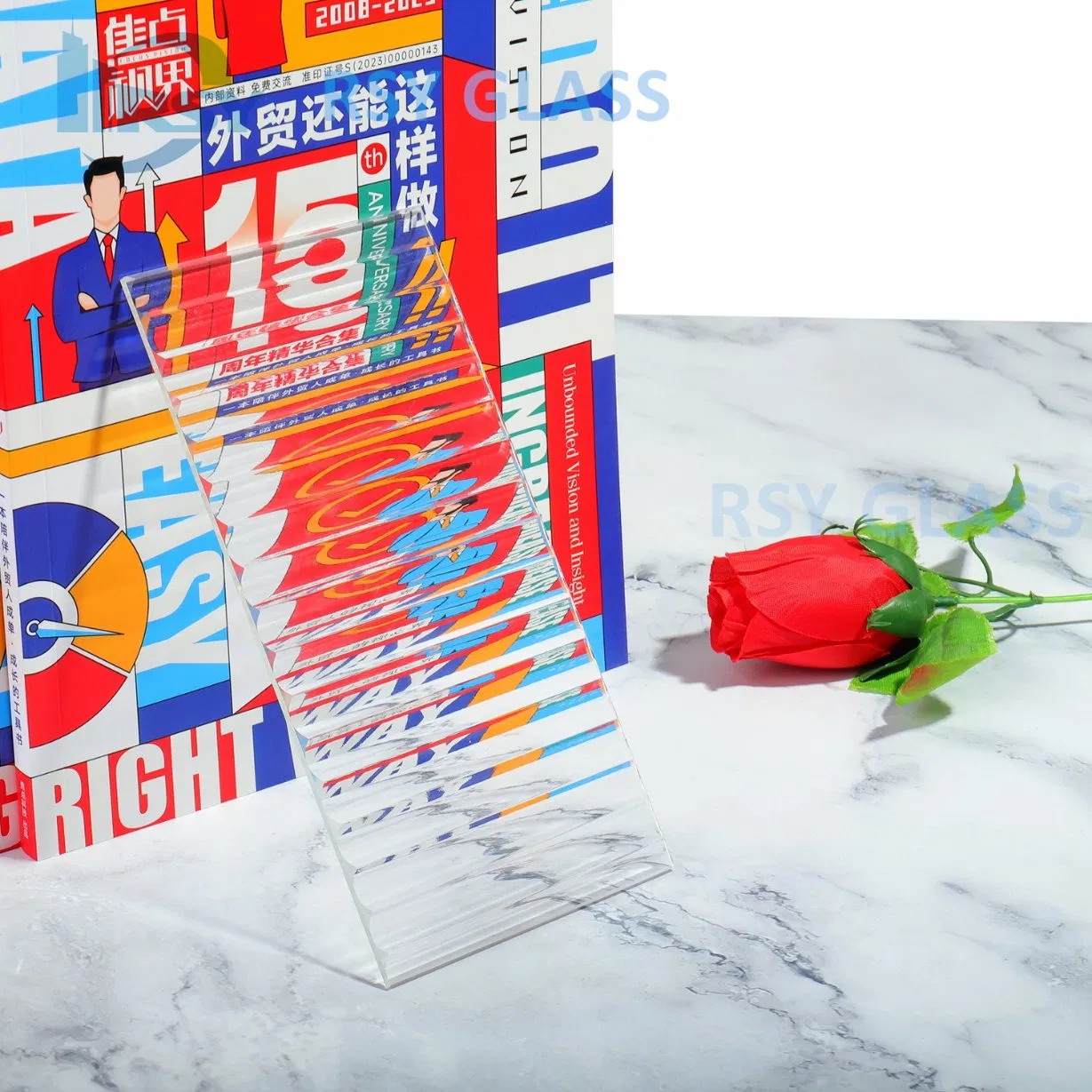 Golden Bronze Color Tinted Pattern Glass with Factory Price