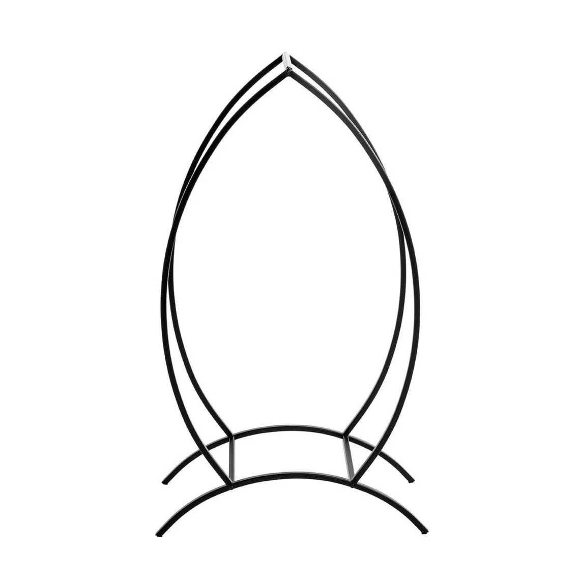 Fireplace Log Holder in Black Metal