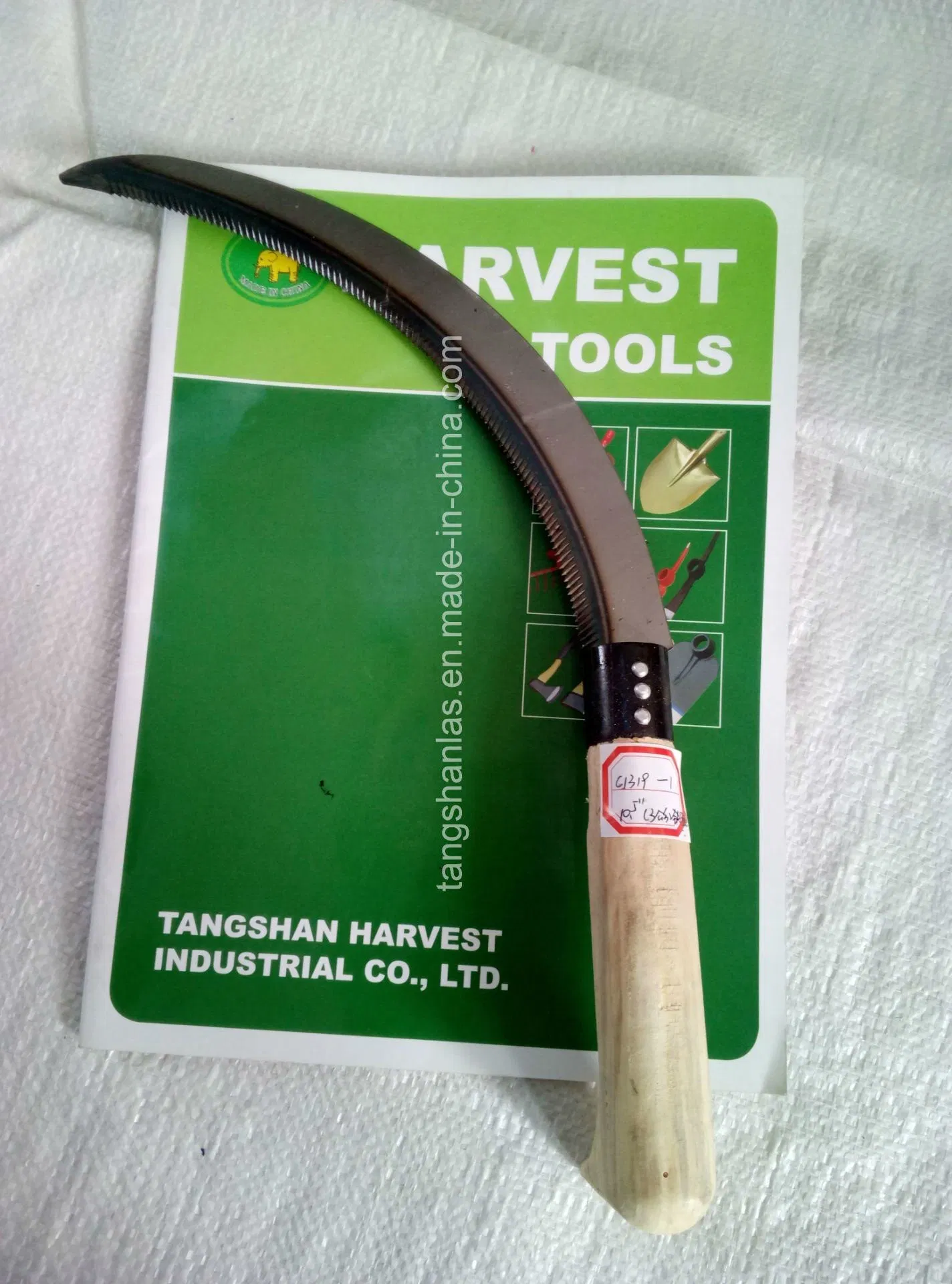 Sickle Garden Sickle with Wood & Plastic Handle Cutting Saw