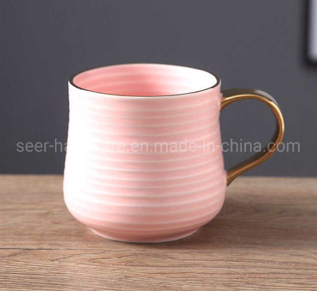 Coloured Glazed Cup/Ceramic Cup/Tea Cup/Threaded Cup (SE-0420)