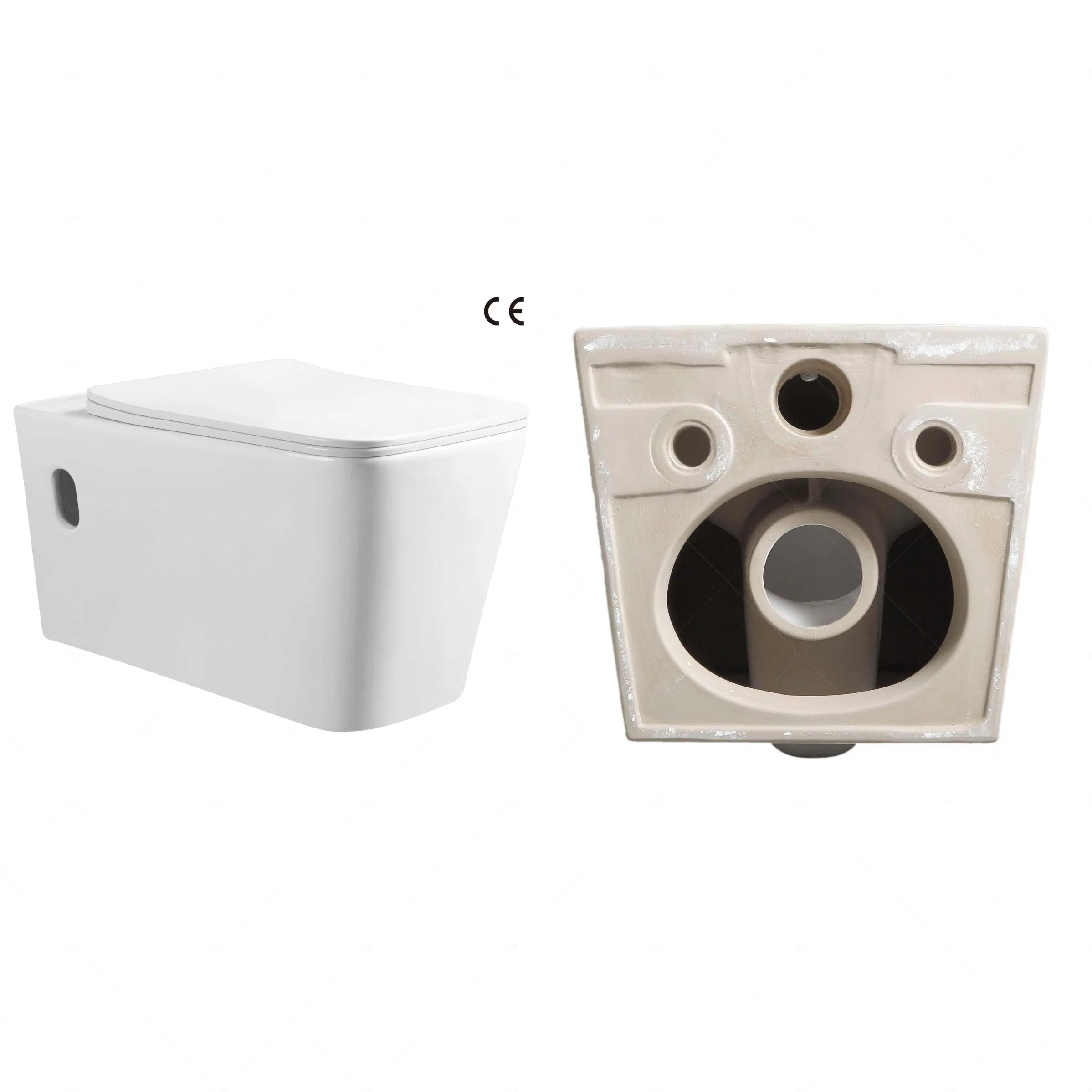 High Quality Side Hole Square Concealed Wc Wall Hung Toilet