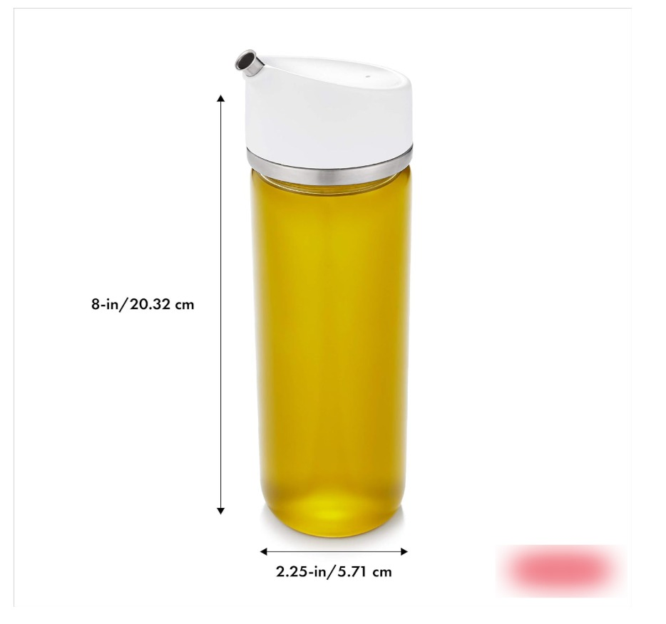 2PCS Glass Transparent Good Grips Precision Pour Glass Dispenser Oil Bottle
