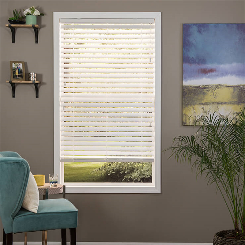 Factory High Quality PVC Faux Wood Horizontal Venetian Blind Window Curtains