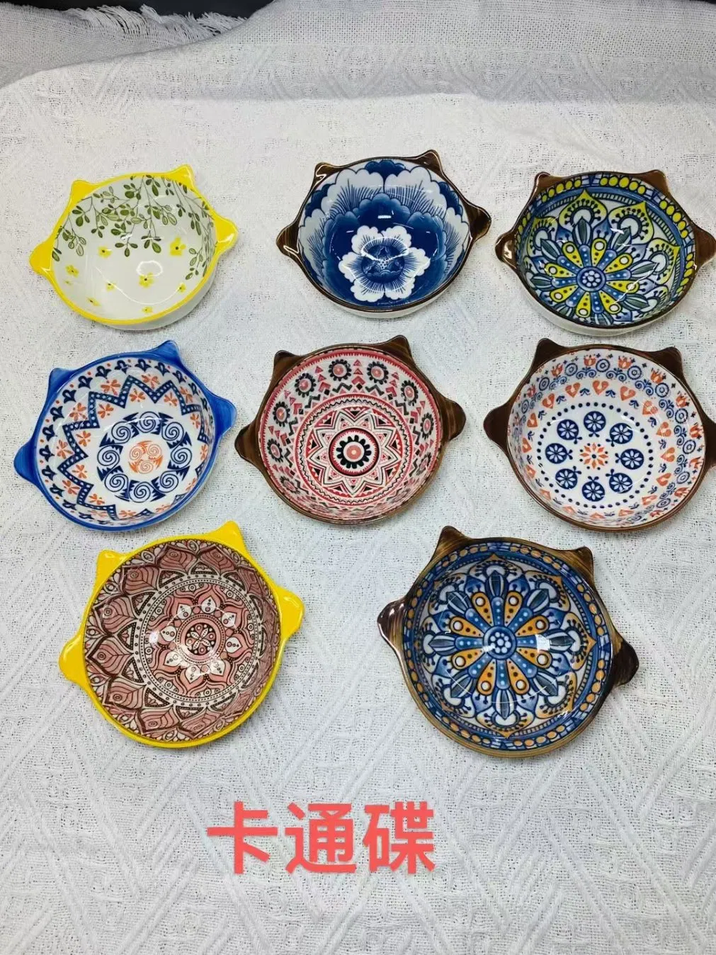 4"Soup Bowl Plate Saucer Pad Printing Ceramic Porcelain Tableware