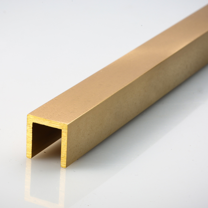 TV Background Wall Brass U-Shaped Metal Decorative Strip Villa Hotel Inlaid Decorative Brass Strip Metal Tack Copper Strip