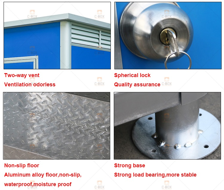 Top China Mobile Toilet for Public Portable Construction Site Outdoor Assembled Removable Toilet for Sale