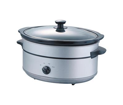 Hot Sale 2.5liter Round Ceramic Slow Cooker with Glass Lid