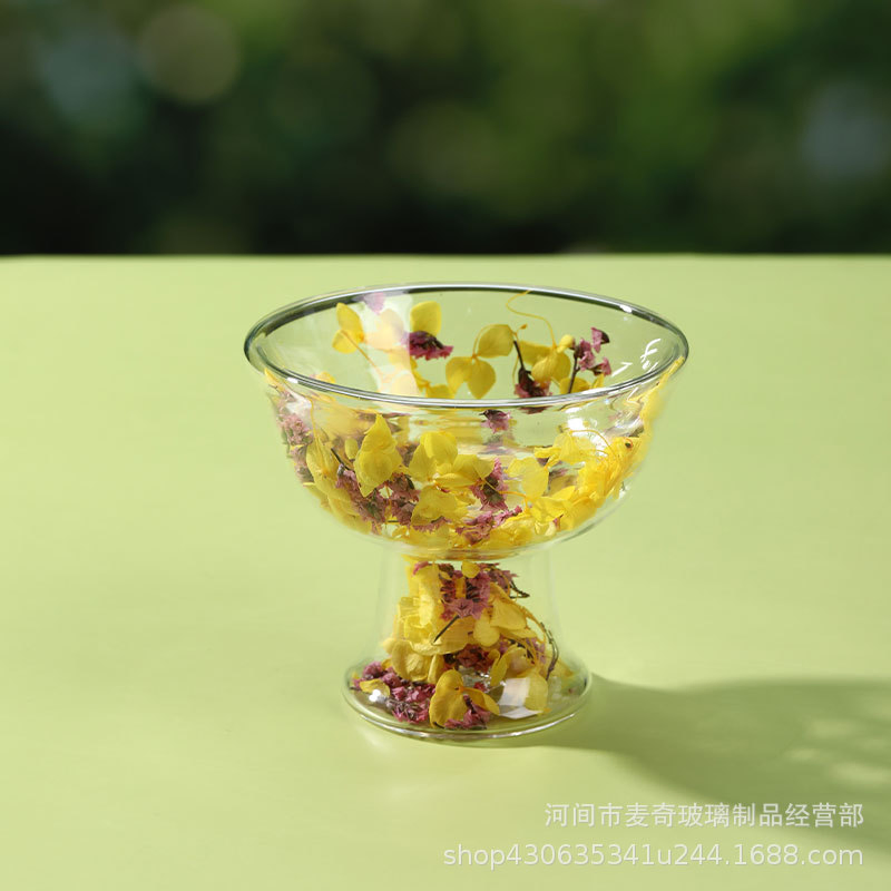 120ml Thick Transparent Glass Cup Juice Dessert Salad Cup Creative Lovely Ice Cream Glass