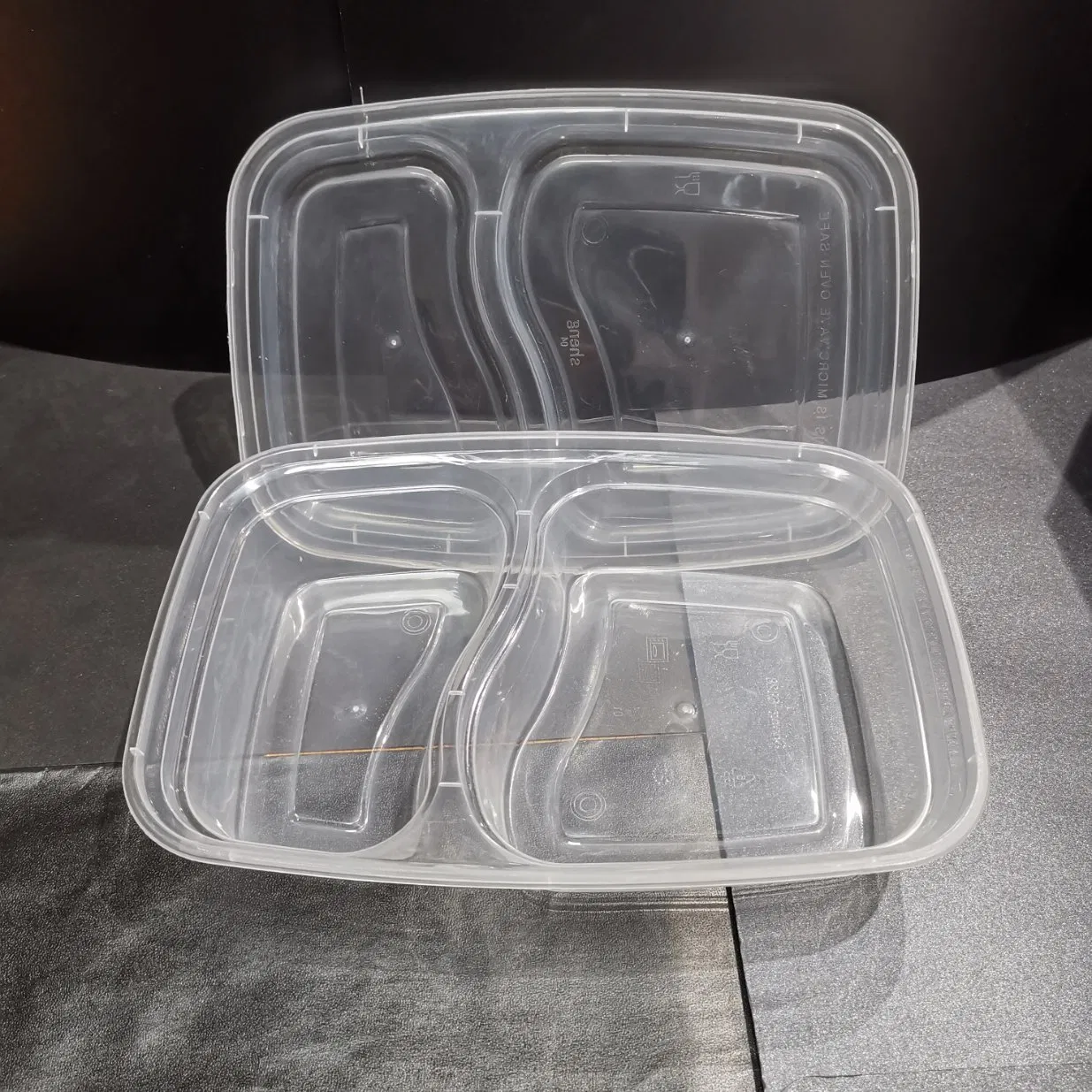 Wholesale Disposable High Quality Black Plastic Food Tray Microwave PP Container