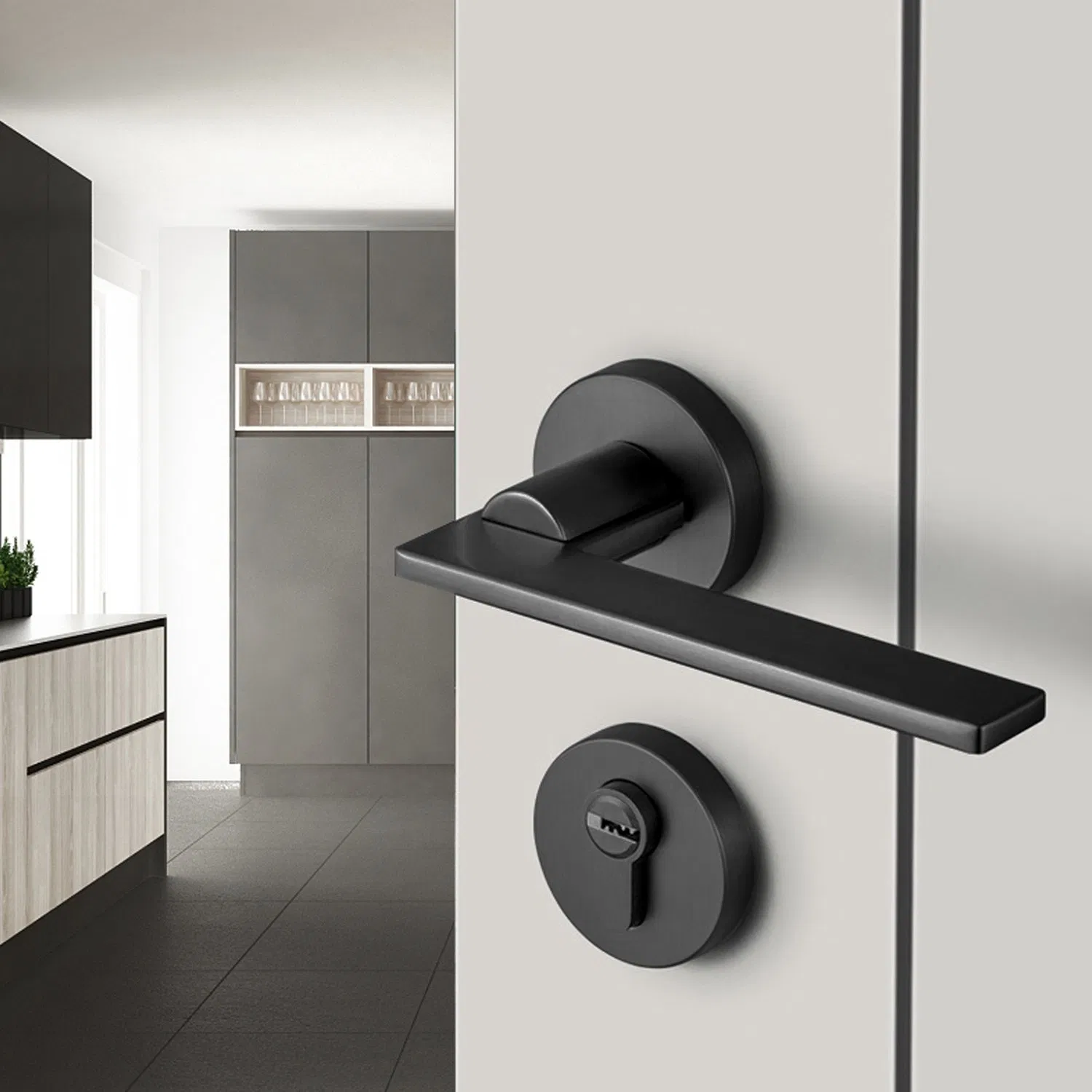 Hot Sale Modern Door Lock Door Furniture Hardware Lock Handle Sliding Wooden Door Interior Door Lock