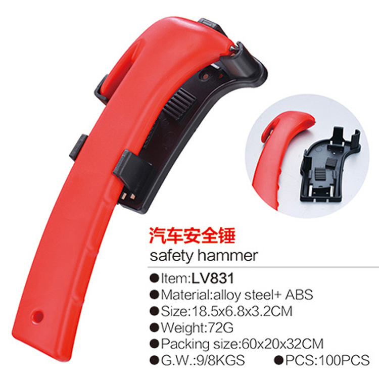 Anti-Theft Safety Hammer with Automatic Shrink Steel Wire, Life Hammer