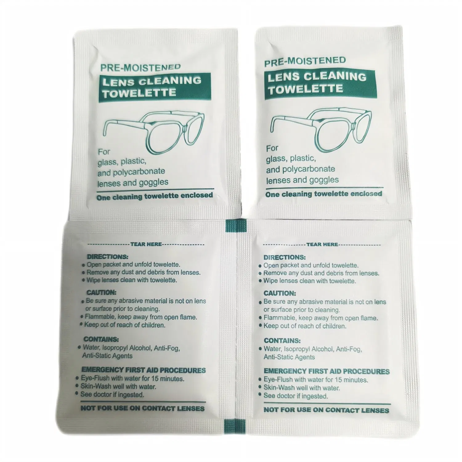China Manufacturer Glasses Lens Cleaning Wet Wipes