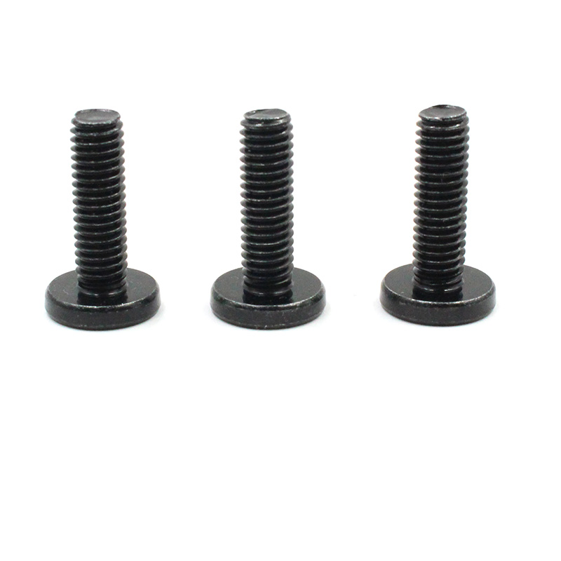 Metal Cylinder Head Black Screws Black Painted Hex Machine Screw