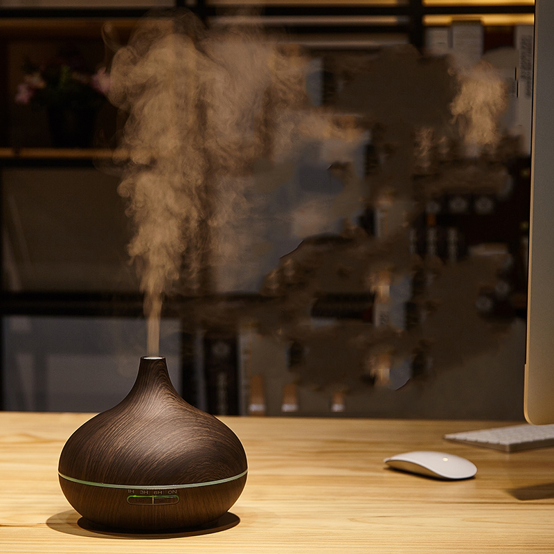 300ml Wood Grain Ultrasonic Aroma Essential Oil Diffuser Fragrant Hotel Bedroom Office Aromatherapy Machine