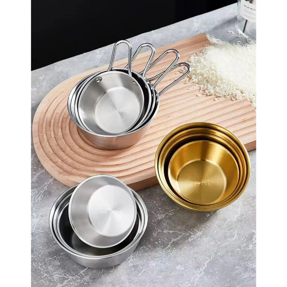 Stainless Steel Korean Rice Bowl Kitchen Tableware Wine Sugar Bowls Mi24992