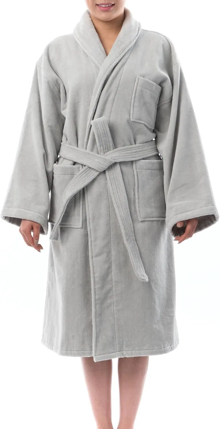 Custom Logo 5 Star Hotel Unisex 100% Cotton Lapel Thickened Waffle Luxury Bathrobe