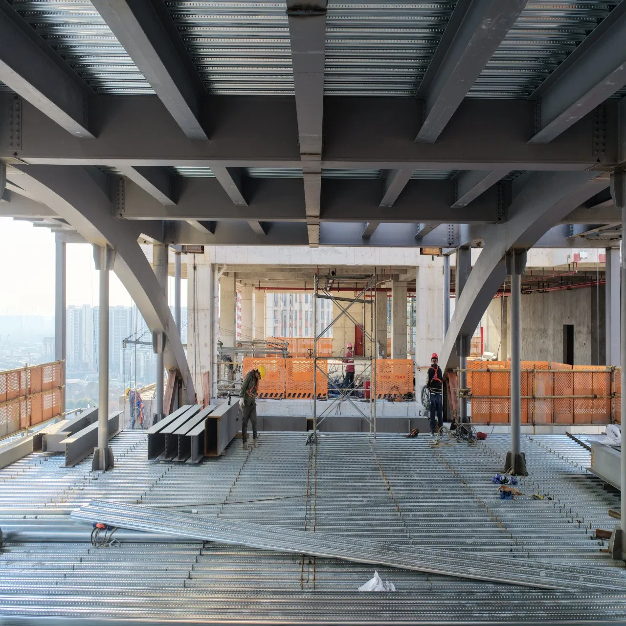 Perfab China Wholesale Customized ISO CE Steel Structure Building Material of Large-Span Heavy Steel Link Corridor for 3D Ecological Industrial Park