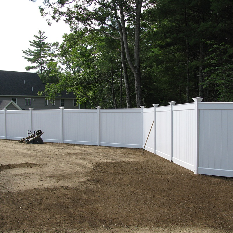 Outdoor Residential Vinyl Full Privacy Fence Post Profile Material, PVC Solid Privacy Fencing Panel, Plastic Garden Pool House Villa Picket Fence