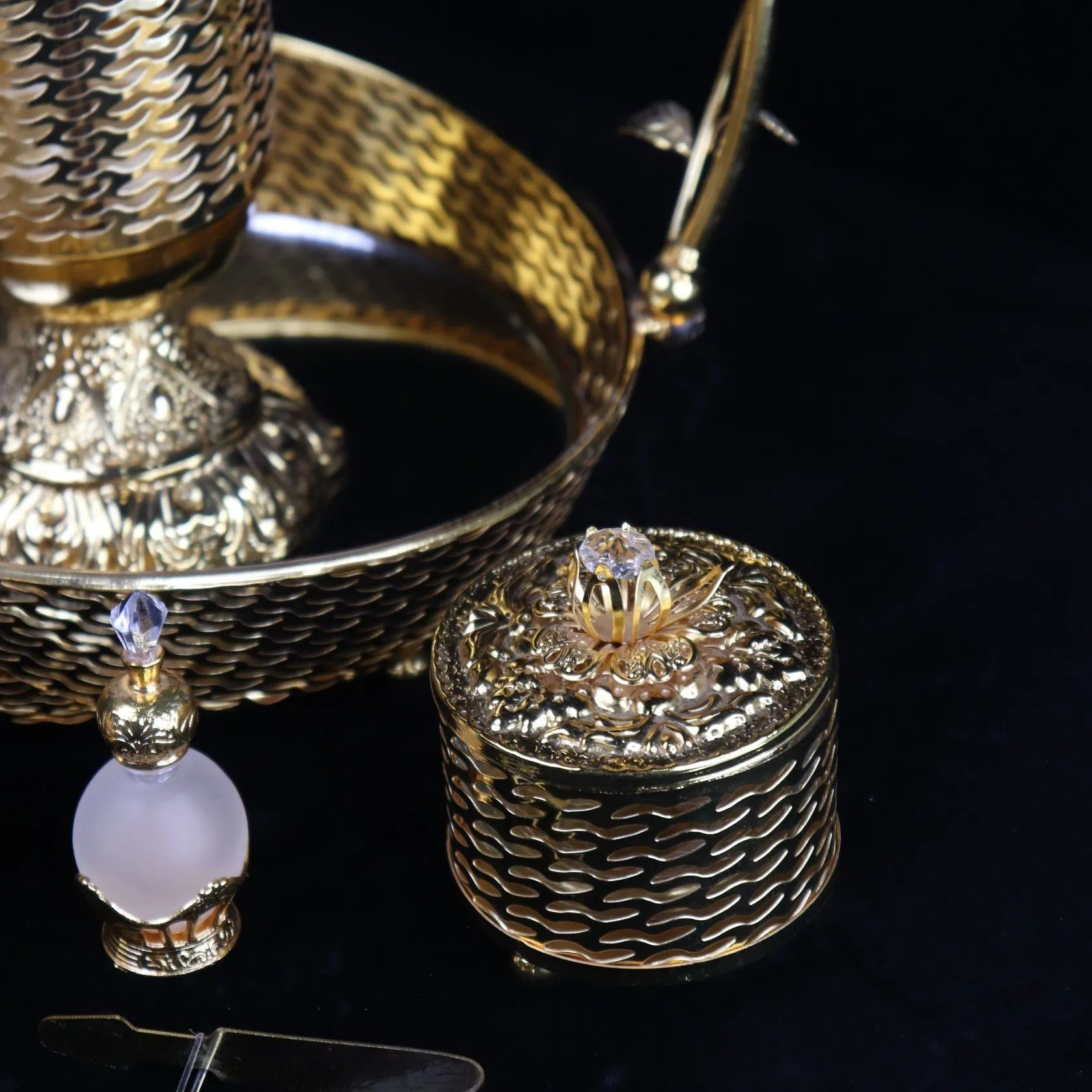 Dubai Metal Basket Iron Frame Home Party Decoration 6-Piece Incense Burner Set