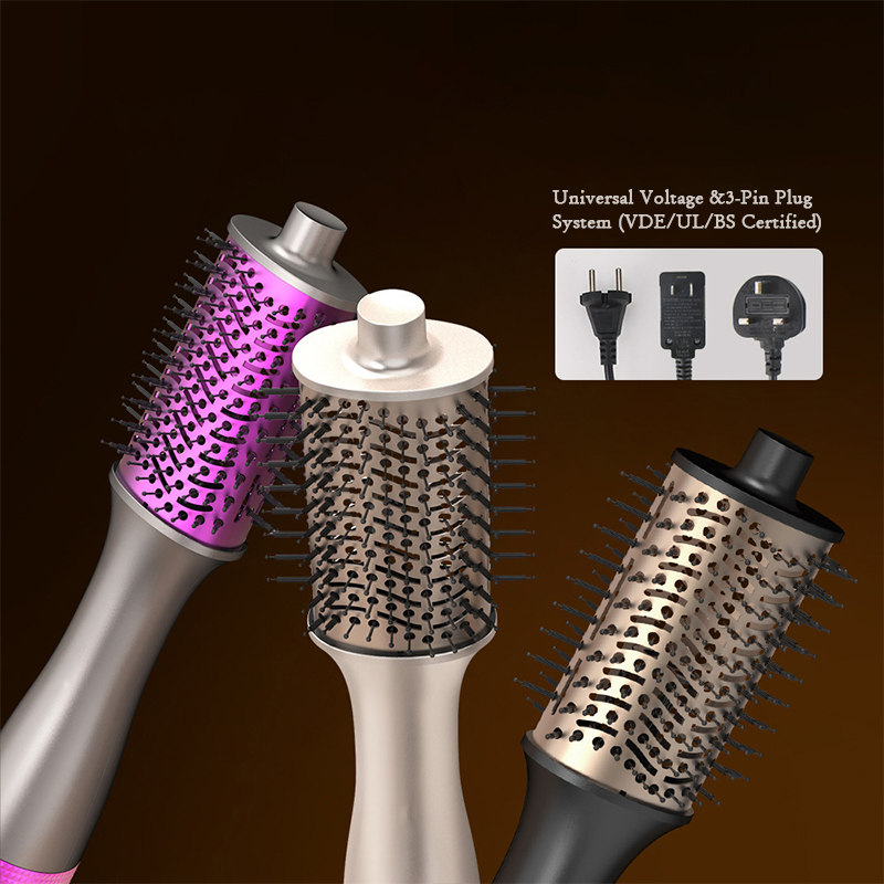 Hot-Selling Thermal Hair Brush Electric Hair Curler with Negative Ion for Household Use