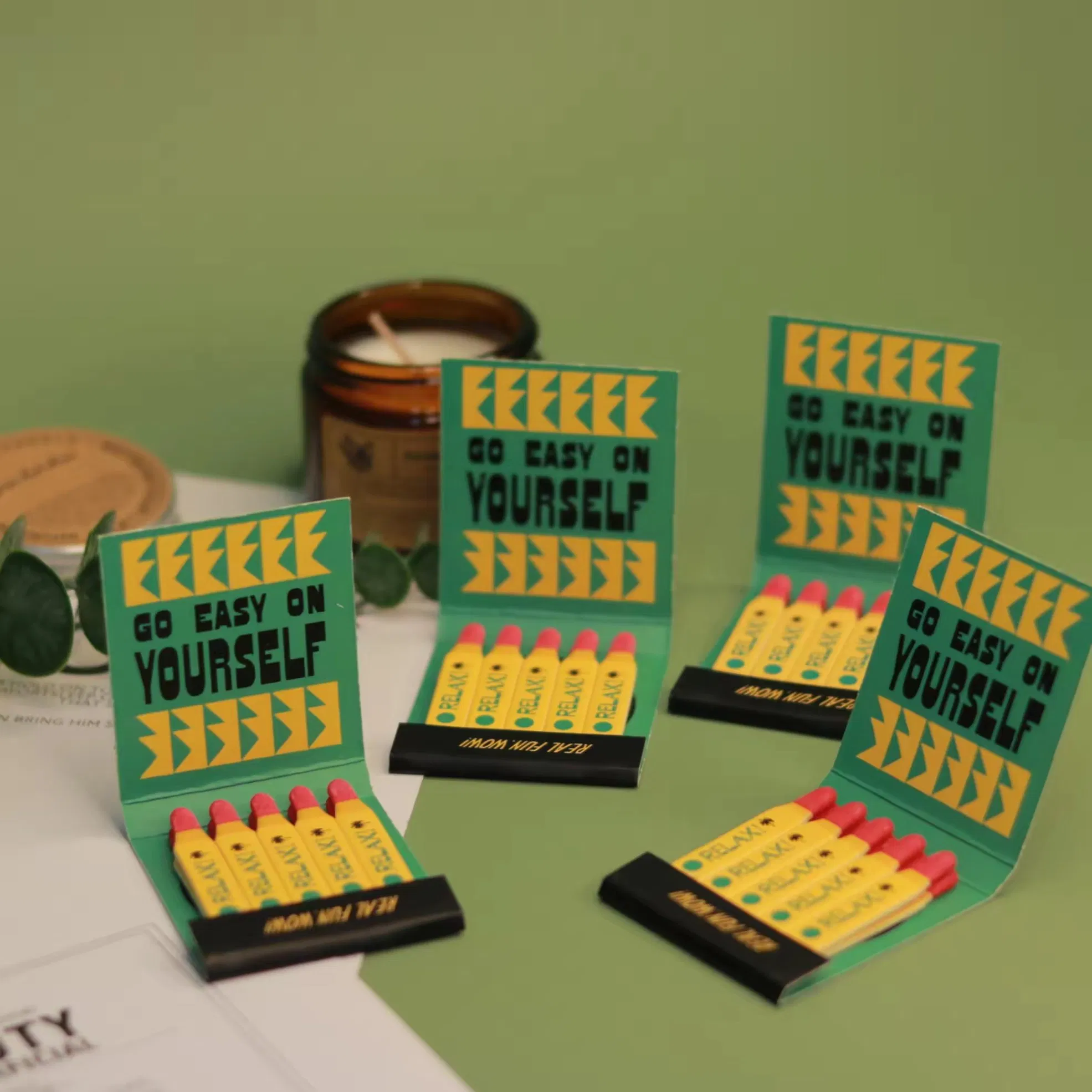 Factory Wholesale Cheap Price Matches Book Style Customize Logo Matches Cigar Scented Candle Matches