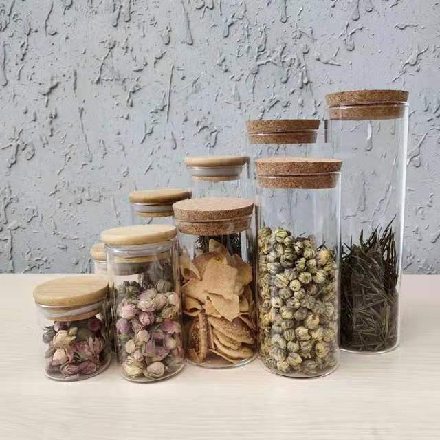 Стеклянная банка 10oz с бамбуковой крышкой