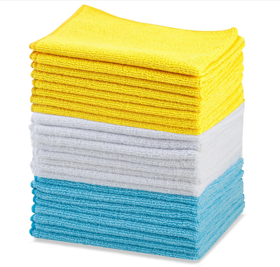 Non-Abrasive Reusable and Washable Microfiber Cleaning Cloths 3PCS Set