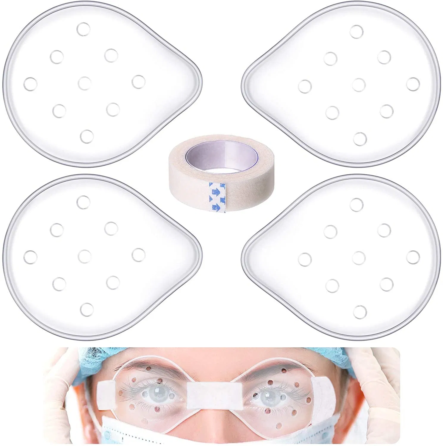 E900 Ventilated Transparent Breathable Plastic Eye Coverings/Protections/Shield