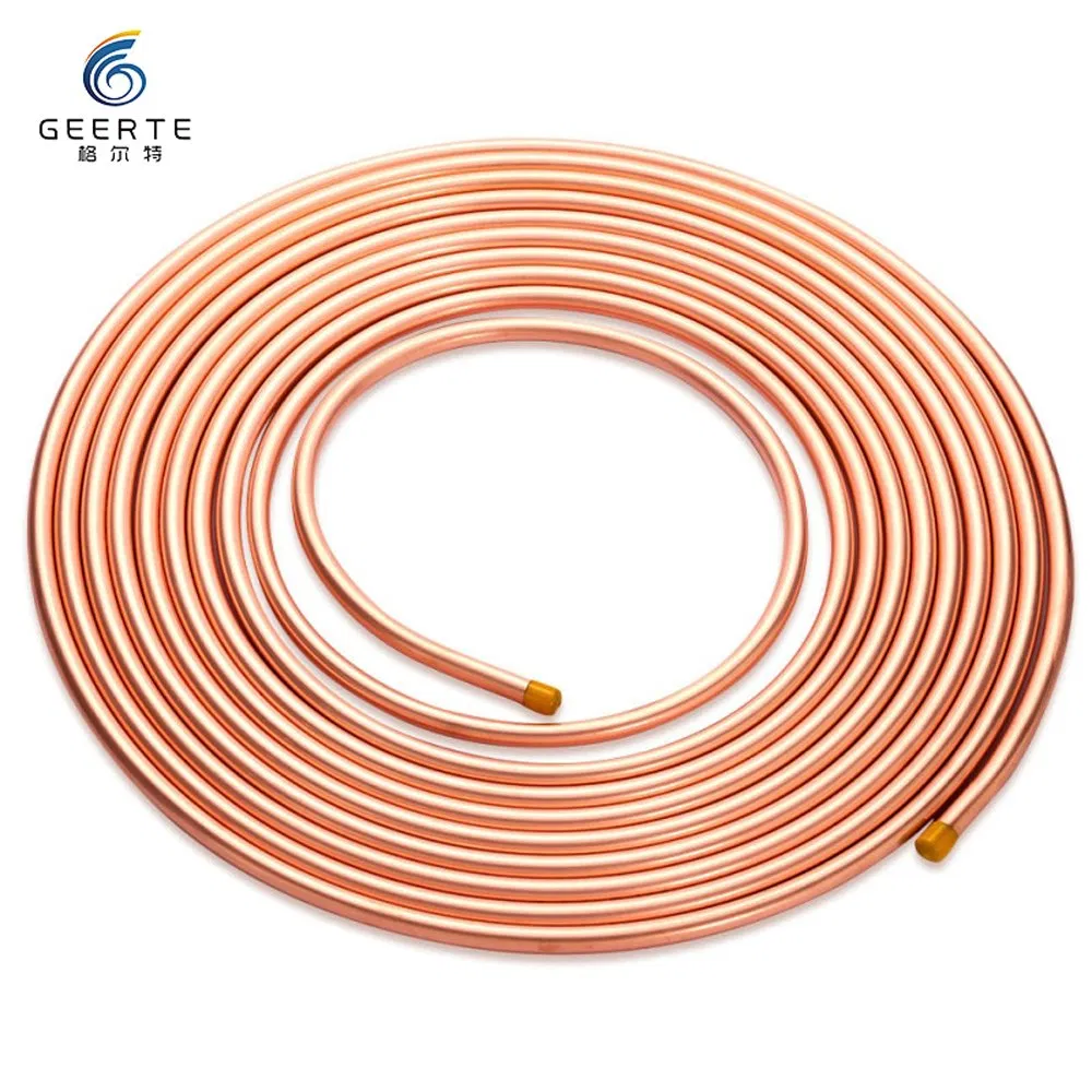 Factory Direct Sales Copper Tube Connecting Copper Pipe Pancake Coil Capillary Copper Coil Copper Tube Air Conditioner Radiator Copper Tube