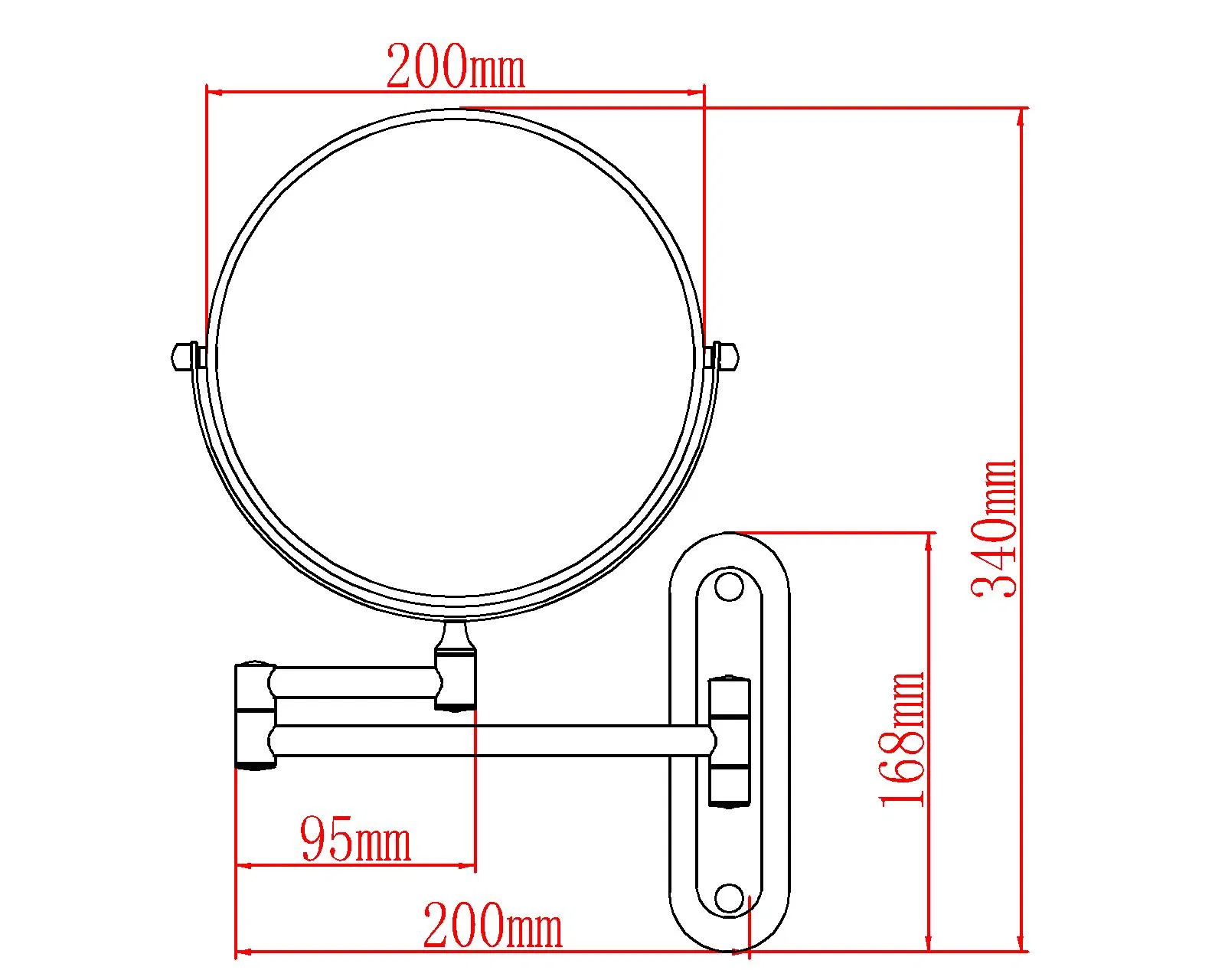 Smart Folding Bathroom Mirror for Effortless Makeup Application