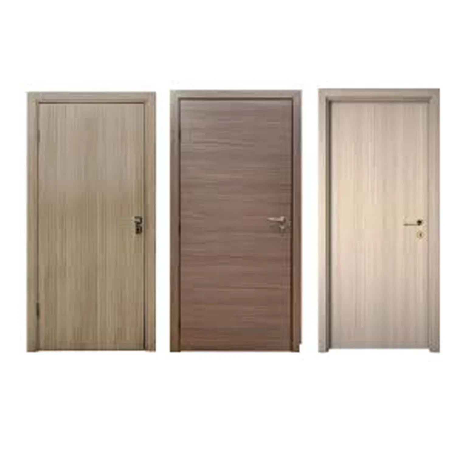 Overall Extrusion Hollow WPC Door Customized Simple Design Room Solid Interior Wooden PVC Door