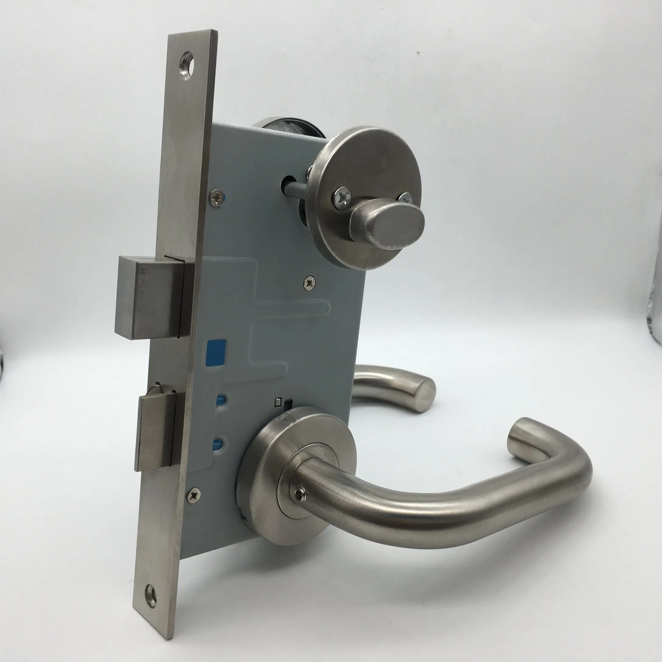 Commercial Office Building Satin Stainless Steel Lever Handle Fire Rated Fireproof Door Lock