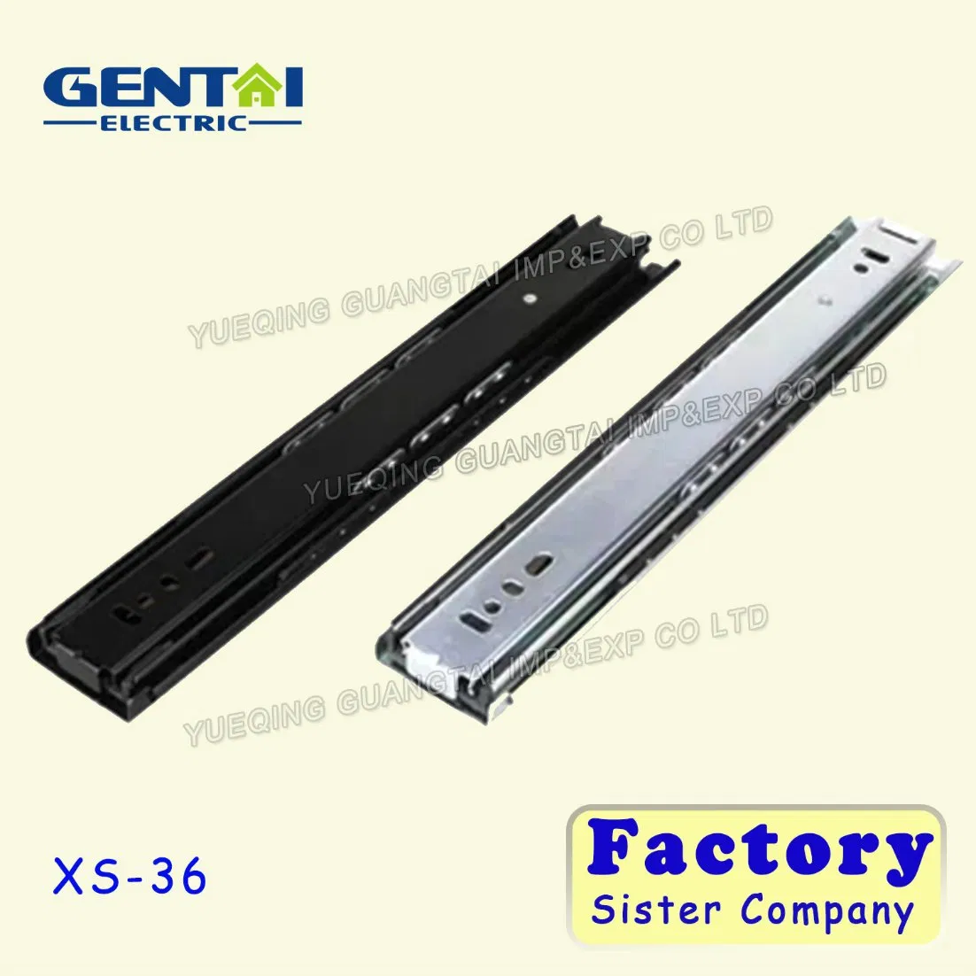 3-Fold Telescopic Rebound Ball Bearing Drawer Slides