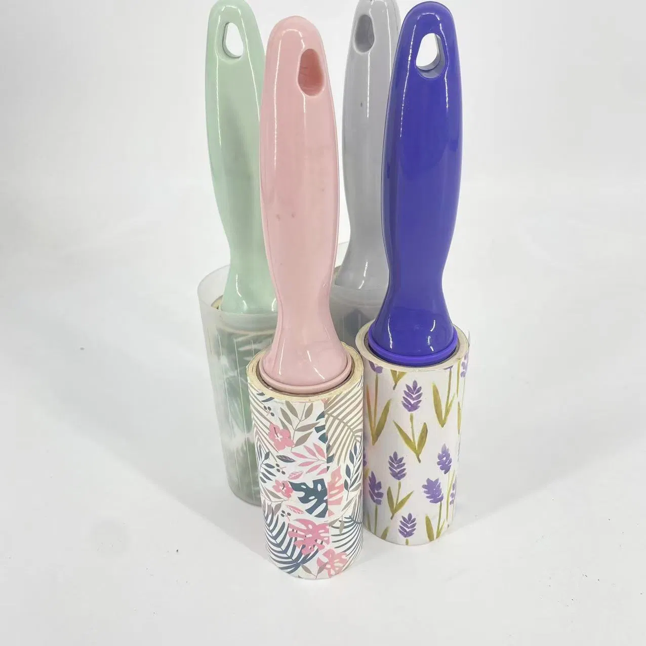 Wholesale Household Pet Hair Remover Portable Self Adhesive Plastic Handle Sticky Lint Roller for Clothes