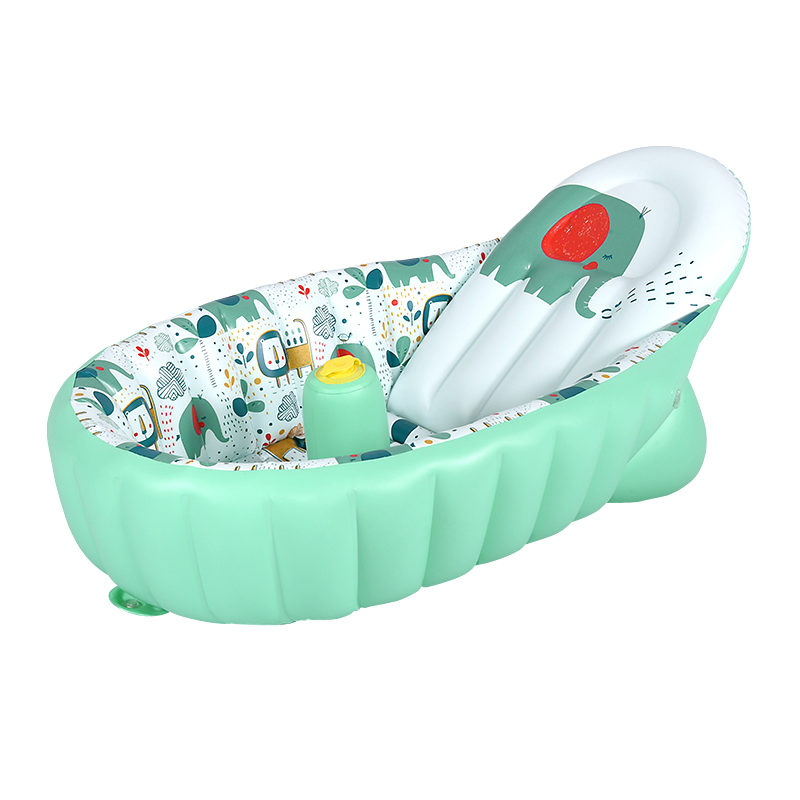 Складная надувная ванночка для купания младенцев с седлом
