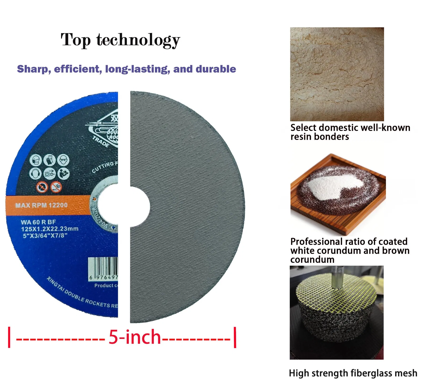 4" 4.5" 5" 6" 7" 9" 12" 14" 16" Inches Abrasive Disc Cut off Wheel for Metal Stainless Steel Iron Inox Cutting
