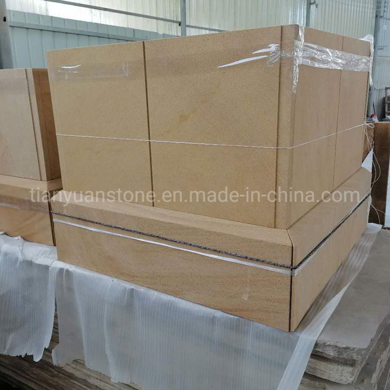 Honed Chinese Beige Sandstone Pillars for Construction Building House Hotel
