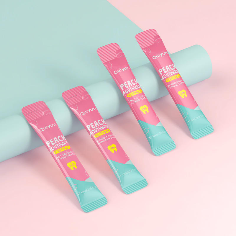 Peach Mouthwash 10ml Cleansing Oral Fresh Breath Portable Travel Size in Stock Trial Pack