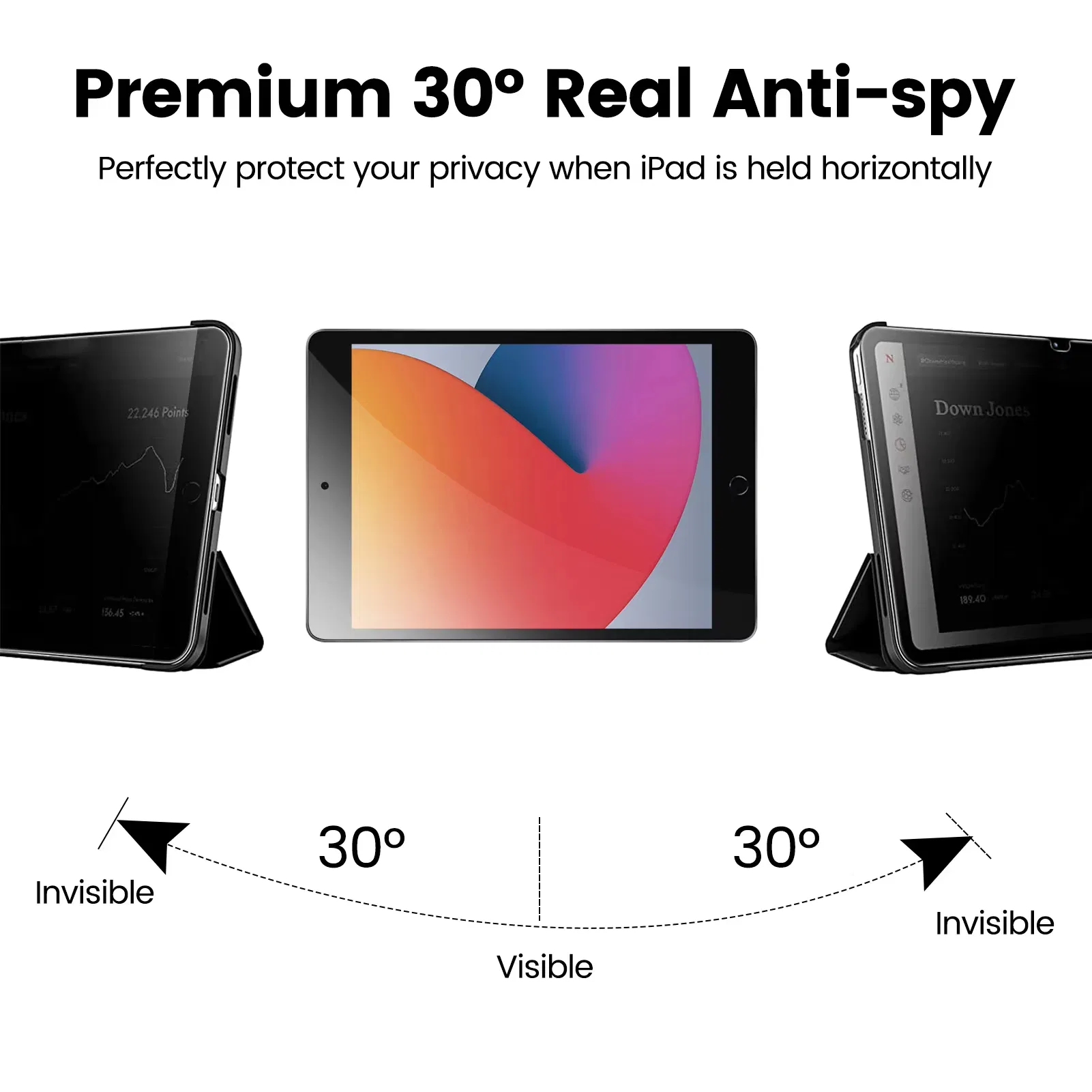 Защитное стекло с приватностью для iPad 10.9''