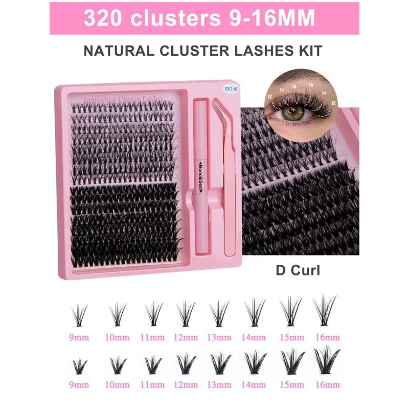 Cluster Pointed-Tip Fairy Style Amazon Eyelash Extension DIY Kit