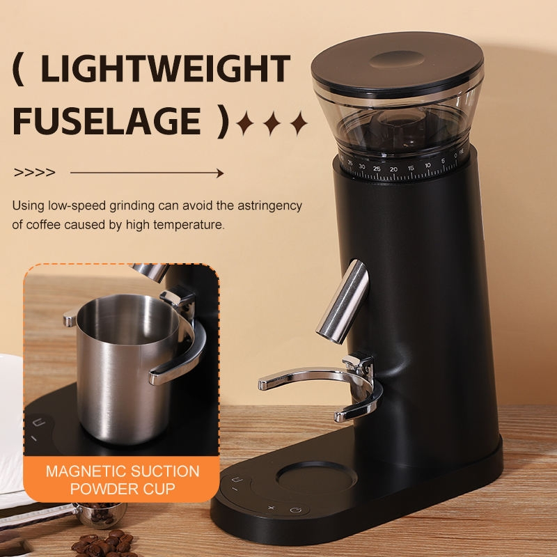 40mm Titanium Burr Electric Coffee Grinder Machine, 19 Gears Thickness Adjustment Coffee Beans Grinder for Drip, French Press & Cold Brew